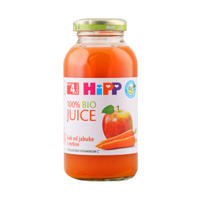 Sokić jabuka i šargarepa 4 mjeseca 200 ml Hipp