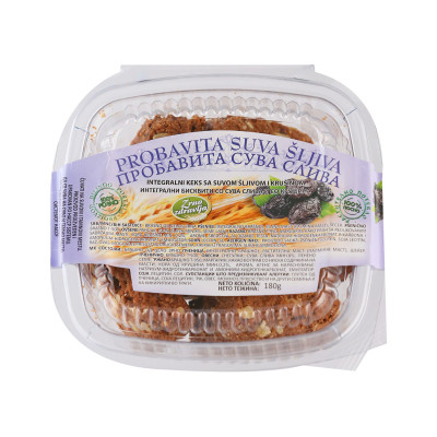Probavita suva šljiva integralni keks sa suvom šljivom 180 g Zrno Zdravlja