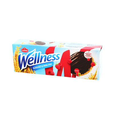 Wellnes keks kakao malina 150 g Bambi