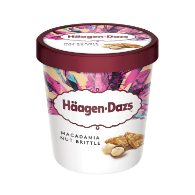 Macadamia nut brittle pint 460ml Haagen Dazs