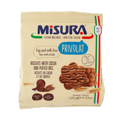 Misura privolat biscuits cocoa&puffed rice 120 g