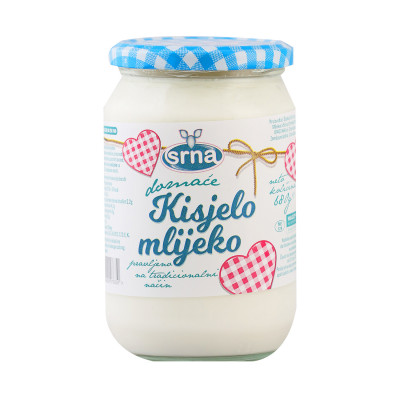 Kisjelo mlijeko 3.2% mm 680 g tegla Srna