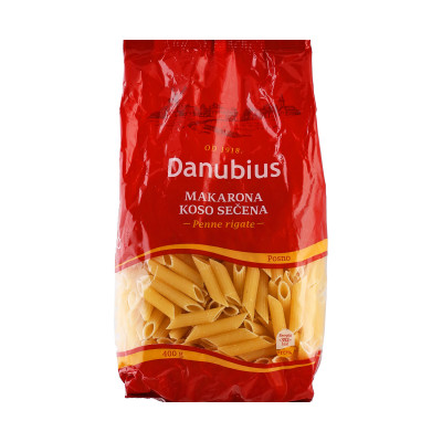 Makarona koso siječena Penne rigate 400 g Danubius