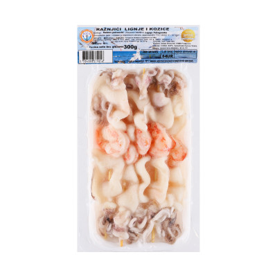 Ražnjići lignje i kozice skin pack 300 g Coral