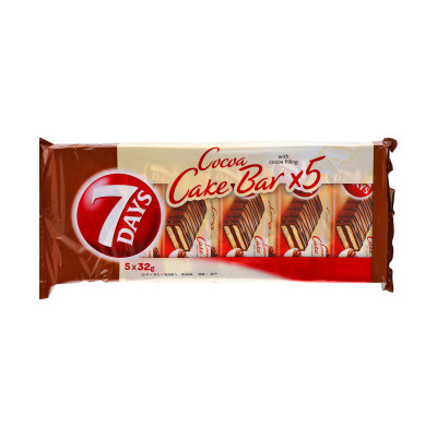 7 Days cake bar preliveni kakao 5x32 g