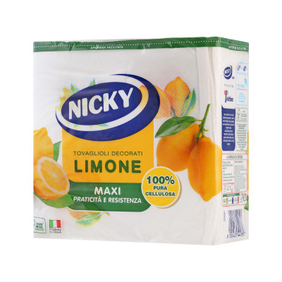 Salvete maxi limone 38x38 cm dvoslojne 24 komada Nicky