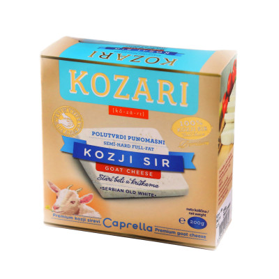 Bijeli kozji sir u kriškama deluxe kutija 200 g Kozari