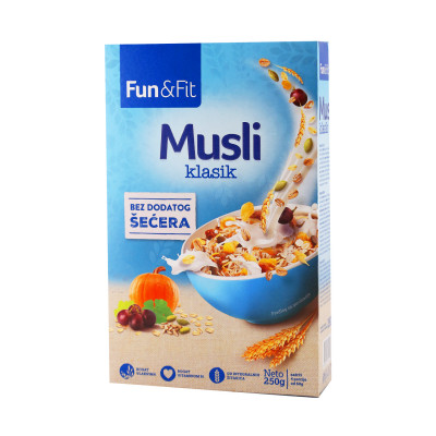 Musli clasik 250 g Fun&Fit Company