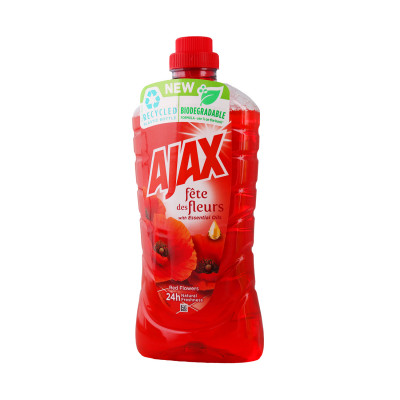 Ajax wild flowers tečnost za čišćenje podova 1 l crveni