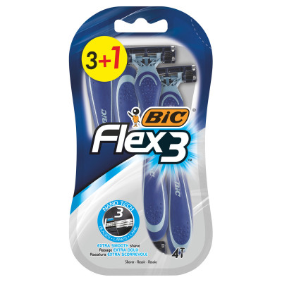 Bic flex 3 blue 3+1 blister