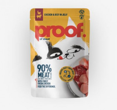 Hrana za mačke piletina govedina žele sos85g Proof
