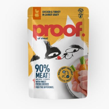 Hrana za mačke piletina i ćur. sos šargarepa 85g Proof