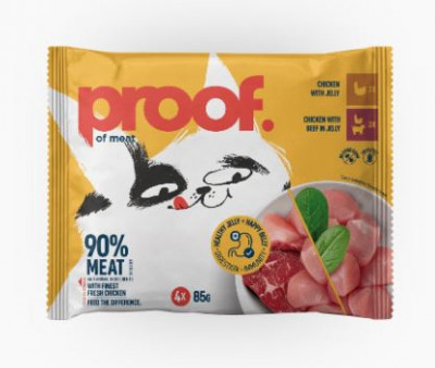 Hrana za mačke pil.žele sos pil. I gov. žele sos 4x85g Proof