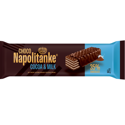 Choco napolitanke kakao&milk 108g Kraš