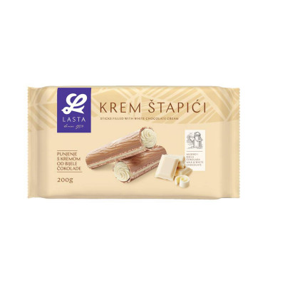 Krem štapići bijela čokolada 200g Lasta