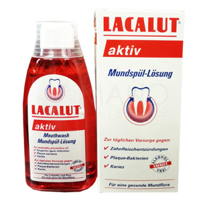 Dentalna voda aktiv antiplaq 300ml Lacalut