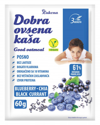 Dobra ovsena kaša čia borovnica i crna ribizla 60g