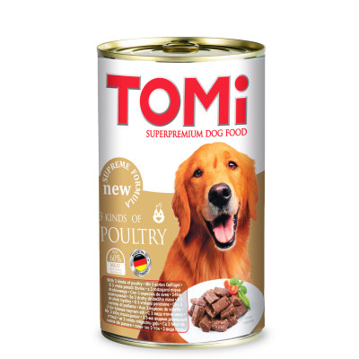 Hrana za pse 3 vrste živine 1.2kg Tomi
