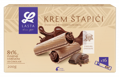Krem štapići čokolada 200g Box Lasta