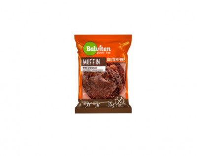 Muffin sa tamnom čokoladom bez glutena 65g Balviten