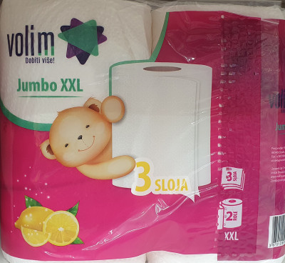 Ubrusi troslojni jumbo limun 2 komada Volim