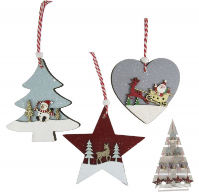 Novogodišnji viseći ukras 10.5cm Kasaviva