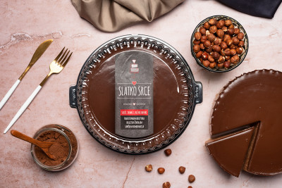 Nugat tortica 1200g Slatko srce