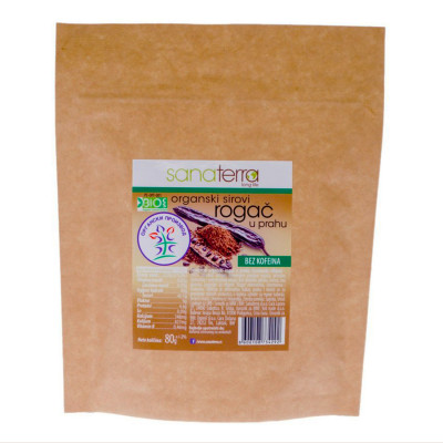 Organski rogač u prahu 80g Sanaterra