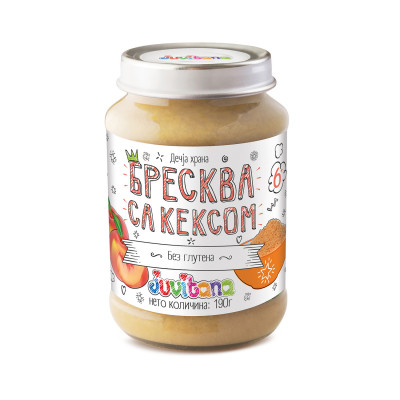 Kašica od breskve i keksa 190 g Juvitana