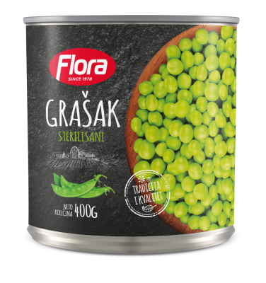 Grašak 400 g lim Flora