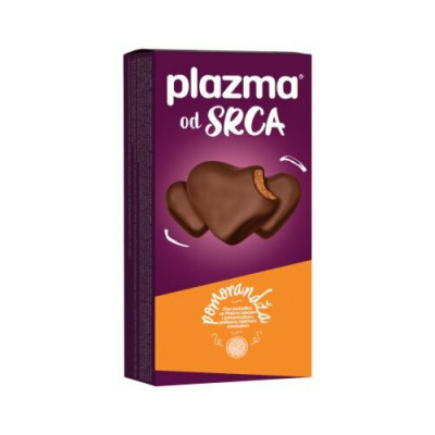 Plazma od srca prel.ml.čok. narandža 100g Bambi