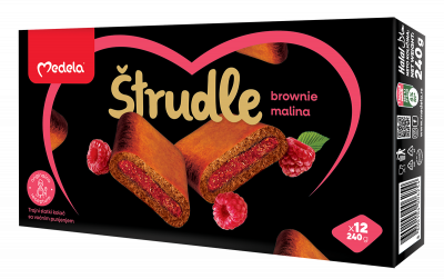Štrudla brownie malina 240 g Medela
