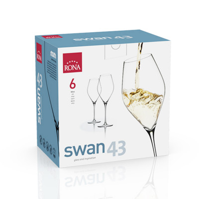 Čaša za vino swan 430ml 6/1 Rona