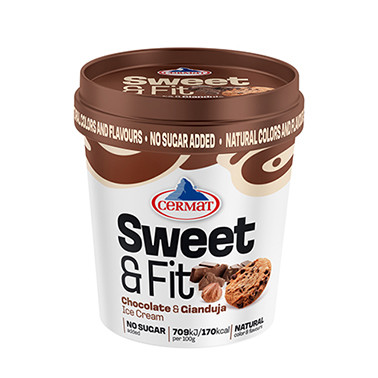 Sweet&fit choco-vanilla 473ml pint Cermat