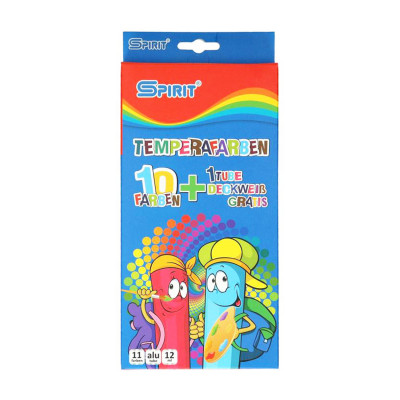 Tempera paint 10+1 colours 12ml tts 403297 Spirit