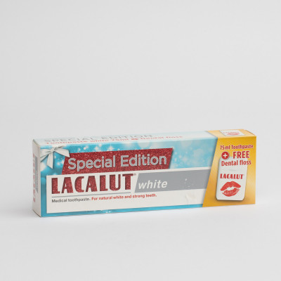 Pasta za zube white 75ml + konac gratis Lacalut