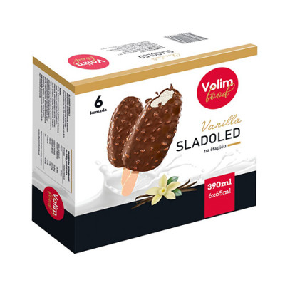 Sladoled vanila na štapiću 6x65ml Volim