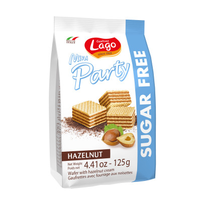 Napolitanka mini sa lješnik filom bez šećera 125 g Lago
