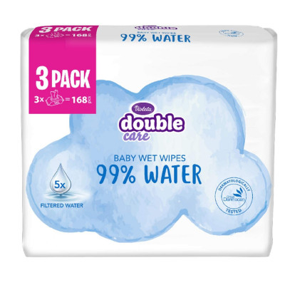 Vlažne baby maramice watercare 56/1 trio pack Violeta
