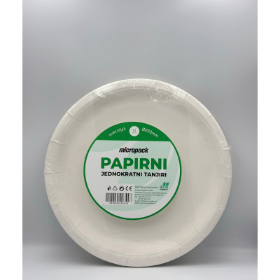 Bijeli papirni tanjiri 10kom FI 230mm Micropack